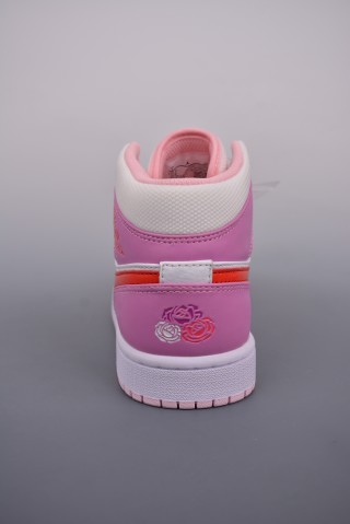 Air Jordan 1 Mid 'Purple / Pink Toe' view 4