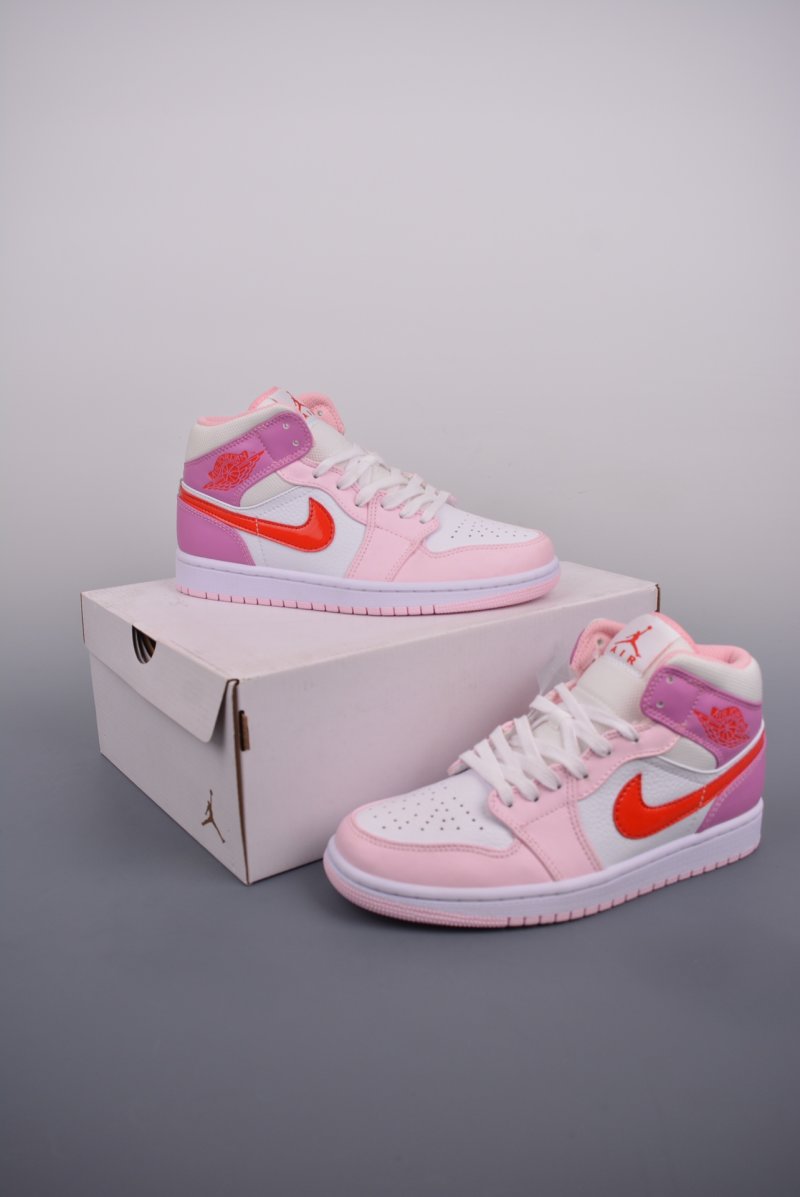 Air Jordan 1 Mid 'Purple / Pink Toe' view