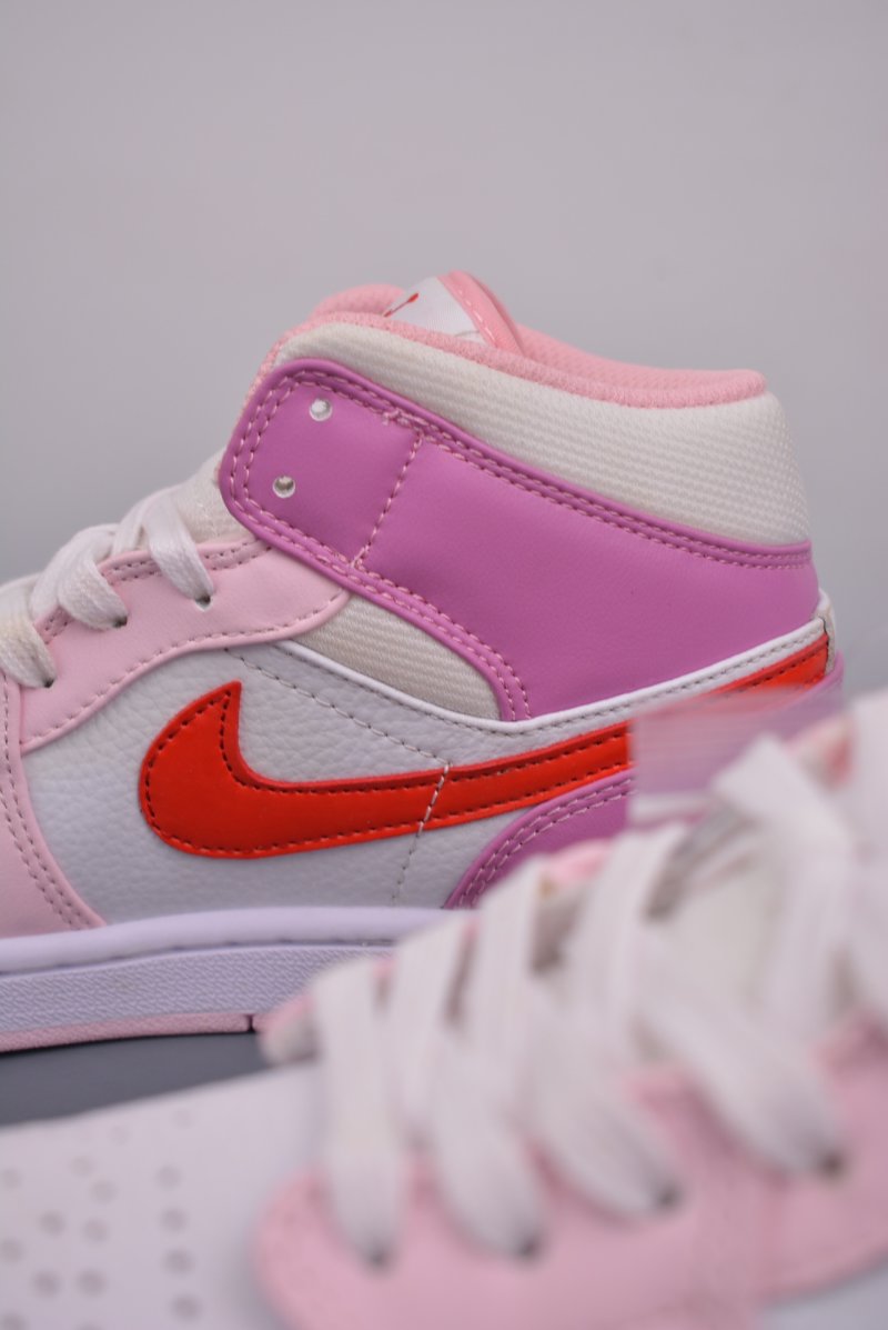 Air Jordan 1 Mid 'Purple / Pink Toe' view