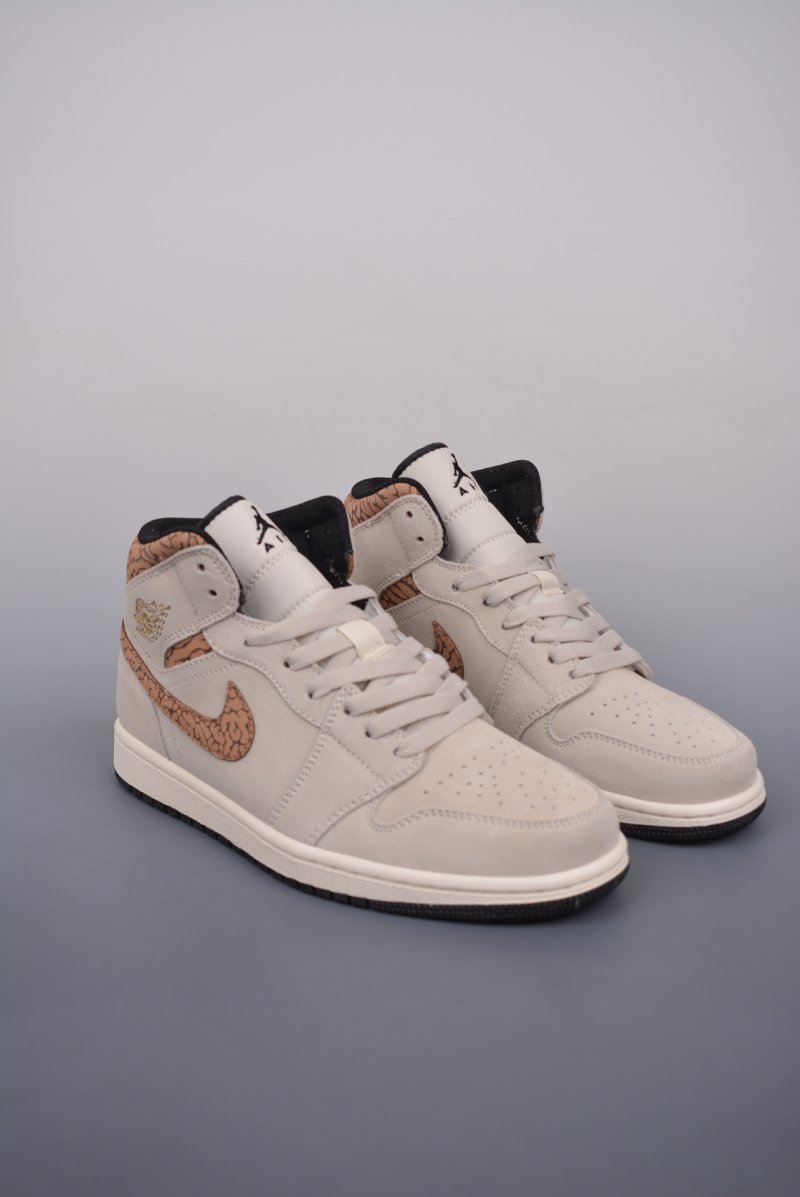 Air Jordan 1 Mid 'White / Brown Toe'