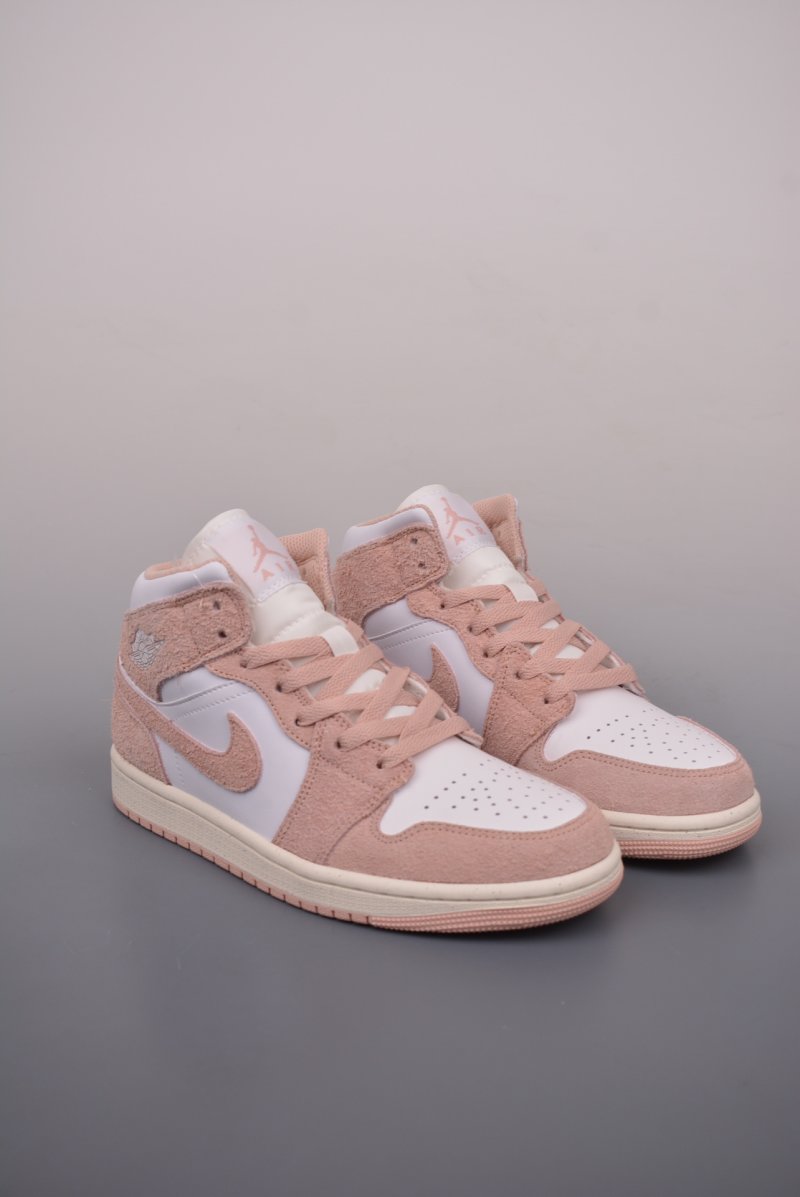 Air Jordan 1 Mid 'White / Pink Toe'