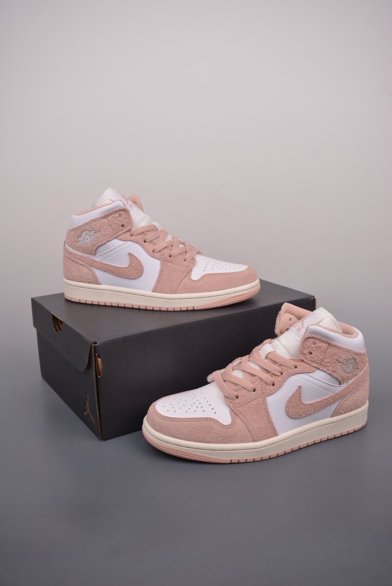 Air Jordan 1 Mid 'White / Pink Toe' view