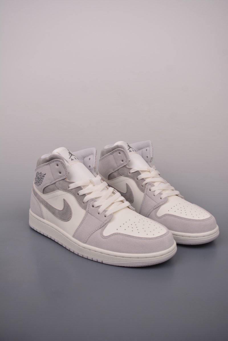 Air Jordan 1 Mid 'Grey / White Toe'