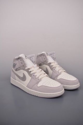 Air Jordan 1 Mid 'Grey / White Toe' view 1