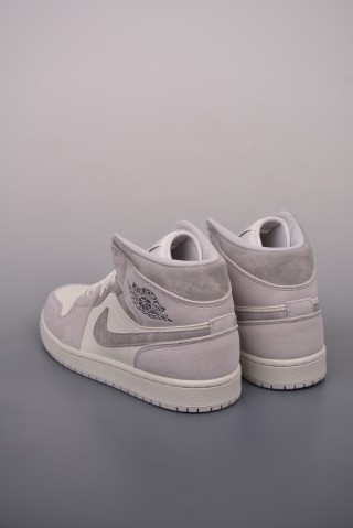 Air Jordan 1 Mid 'Grey / White Toe' view 2