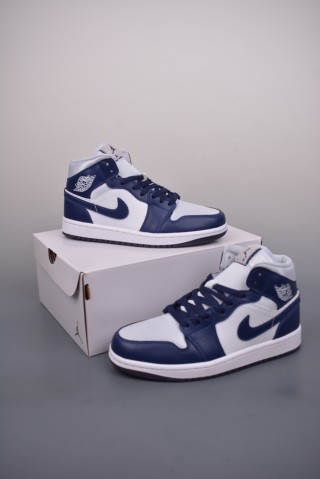 Air Jordan 1 Mid 'Blue' view 5