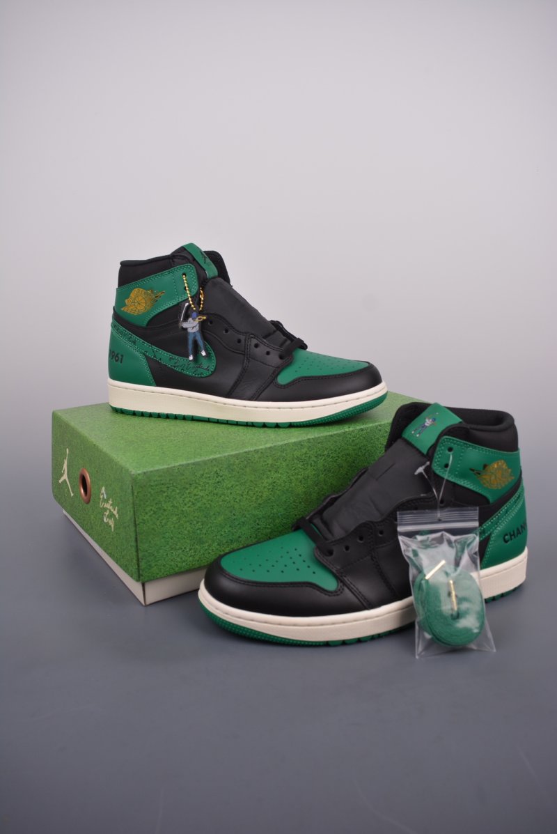 Air Jordan 1 Retro Golf 'Black / Green' view