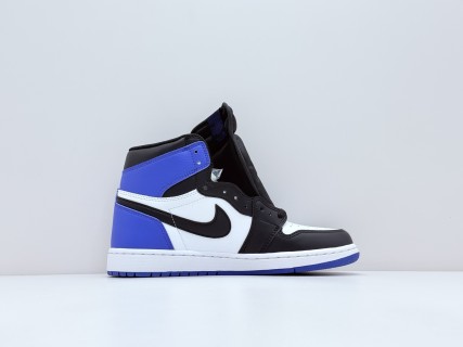 Fragment Design x Air Jordan 1 Retro High 'Black / White / Blue' view 3
