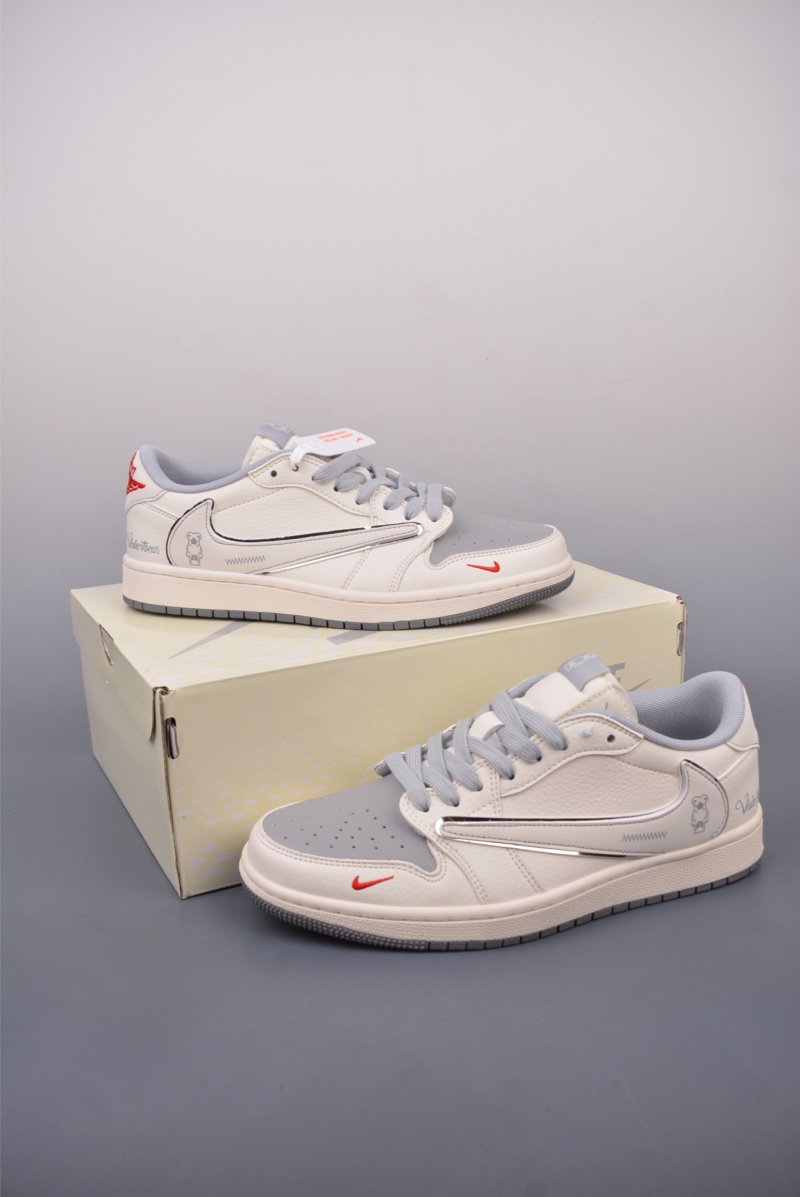 Fragment x Travis Scott x Air Jordan 1 Low 'Black / White / Blue' view