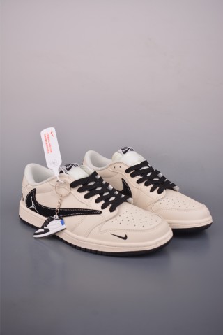 Fragment x Travis Scott x Air Jordan 1 Low 'Black / White / Blue' view 28