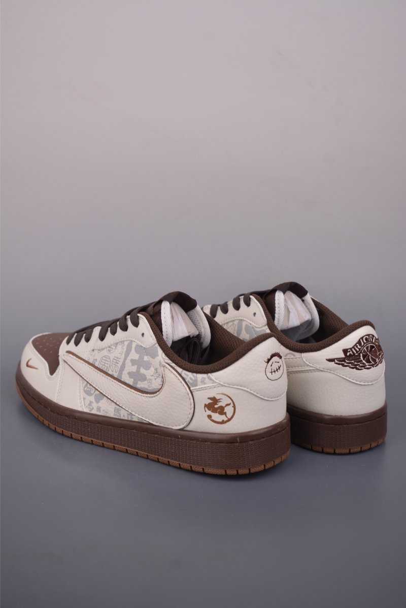 Fragment x Travis Scott x Air Jordan 1 Low 'Black / White / Blue' view