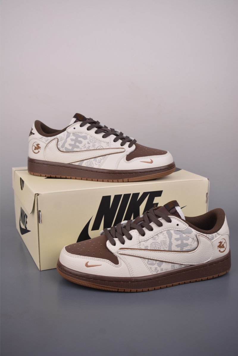 Fragment x Travis Scott x Air Jordan 1 Low 'Black / White / Blue' view