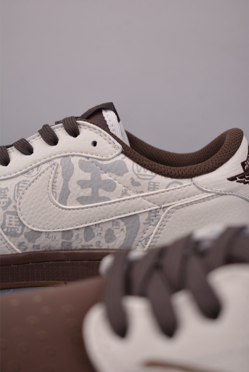 Fragment x Travis Scott x Air Jordan 1 Low 'Black / White / Blue' view