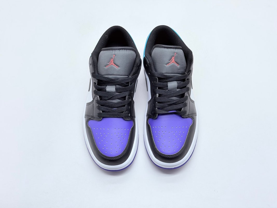 Air Jordan 1 Low 'Black / White / Purple' view