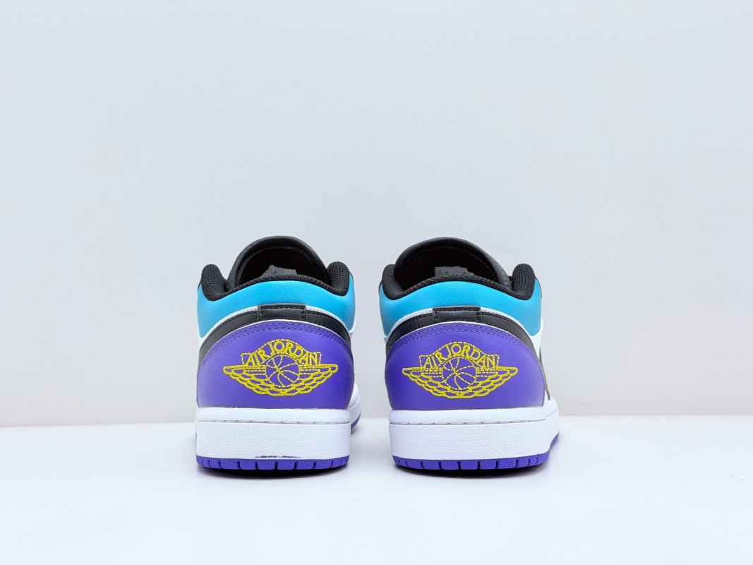 Air Jordan 1 Low 'Black / White / Purple' view