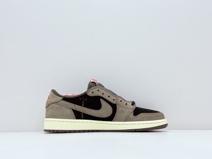 Travis Scott x Air Jordan 1 Low OG 'Brown / Black / White' view 7