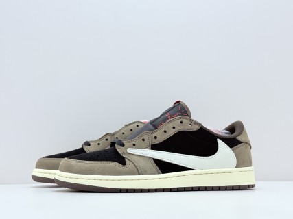 Travis Scott x Air Jordan 1 Low OG 'Brown / Black / White' view 8