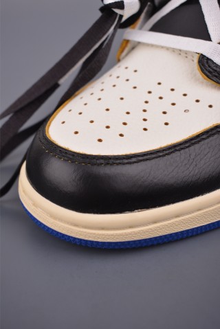 Union LA x Fragment Design x Air Jordan 1 High OG 'Black / White / Blue' view 6