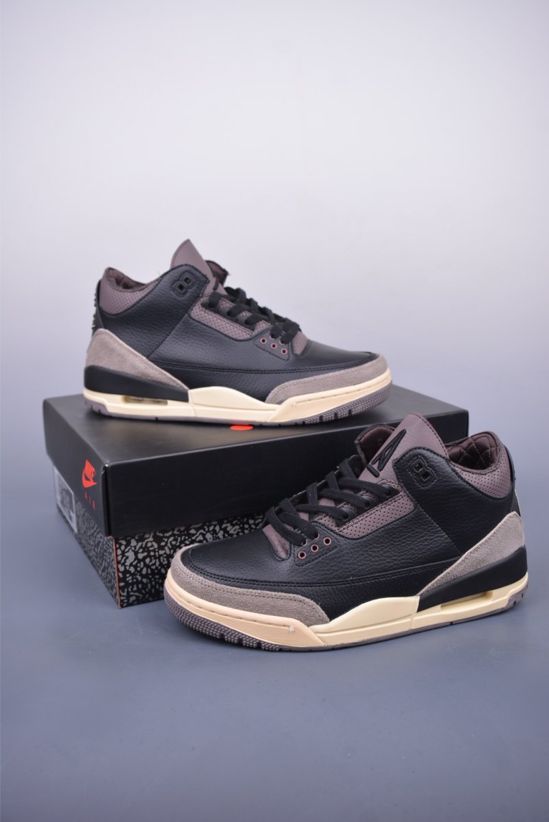 A Ma Maniere x Jordan Air 3 'Black' view