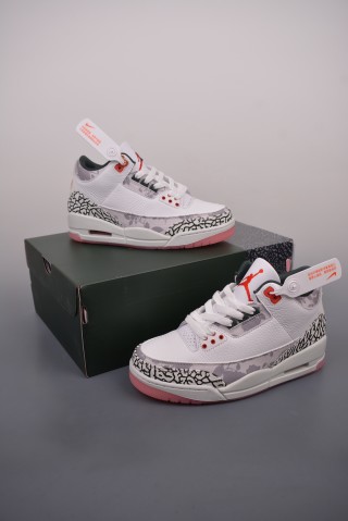 Air Jordan 3 Retro 'Grey / Beige / Pink' view 5