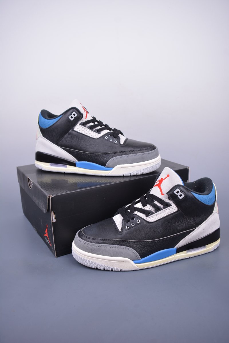 Air Jordan 3 Retro 'Black / Grey / Blue' view