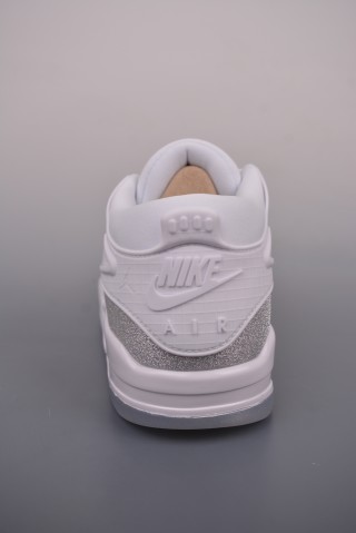 Air Jordan 4 Low 'White / Silver' view 4