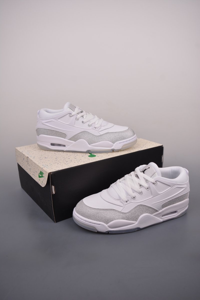 Air Jordan 4 Low 'White / Silver' view