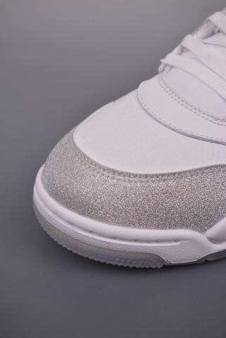 Air Jordan 4 Low 'White / Silver' view 6
