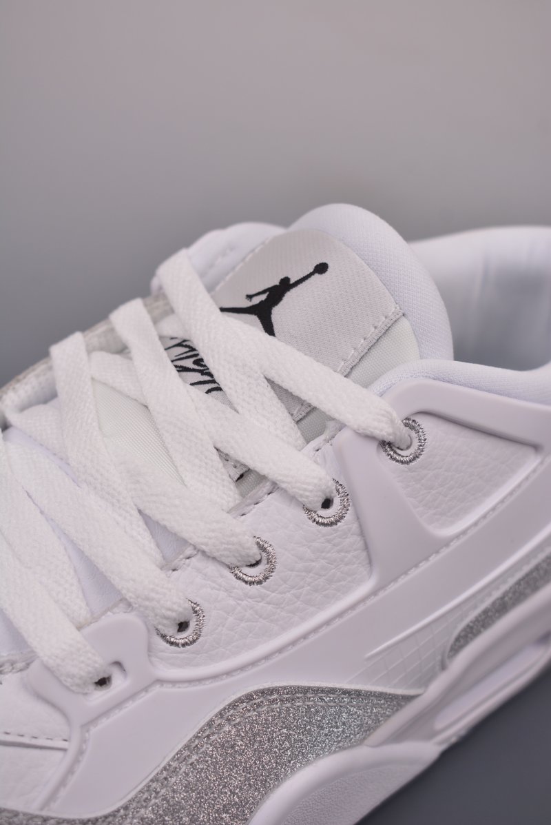 Air Jordan 4 Low 'White / Silver' view