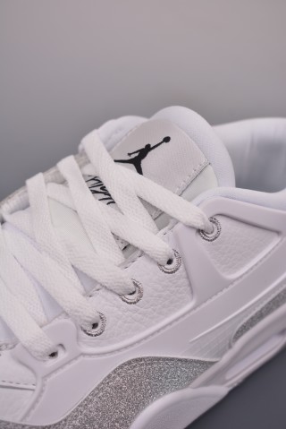 Air Jordan 4 Low 'White / Silver' view 7