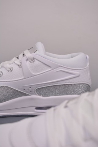 Air Jordan 4 Low 'White / Silver' view 8
