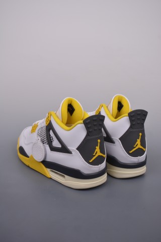 Air Jordan 4 Retro 'Black / White / Yellow' view 2
