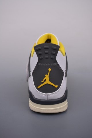 Air Jordan 4 Retro 'Black / White / Yellow' view 4