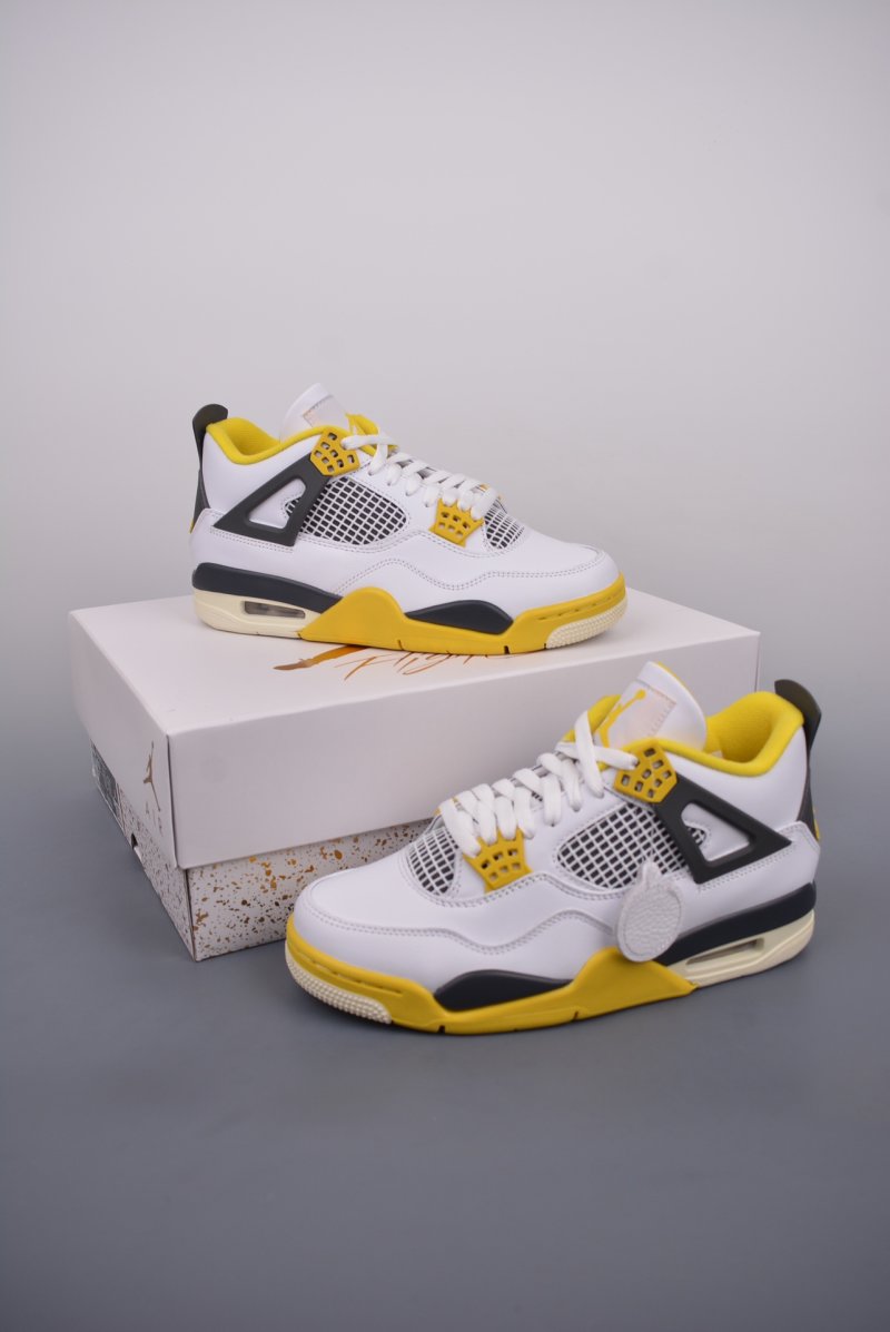 Air Jordan 4 Retro 'Black / White / Yellow' view