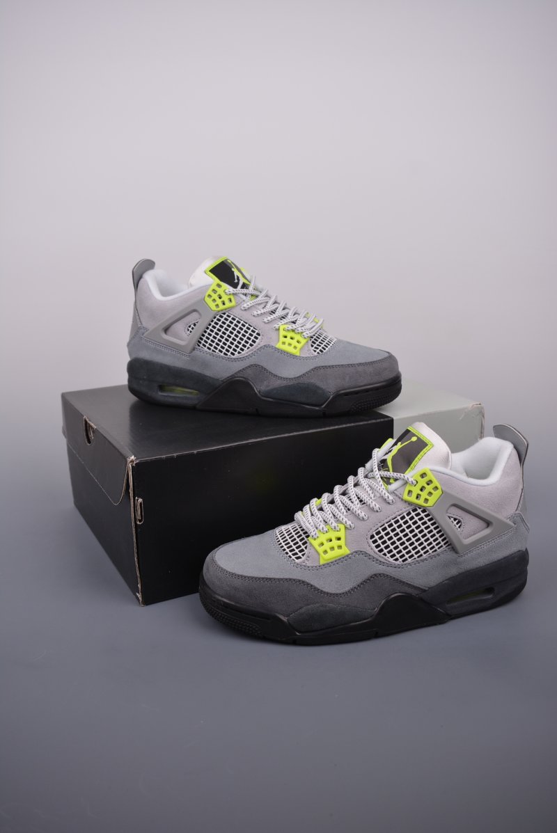 Air Jordan 4 Retro 'Grey / Green' view