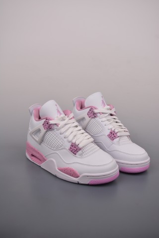 Air Jordan 4 Retro 'White / Pink' view 1