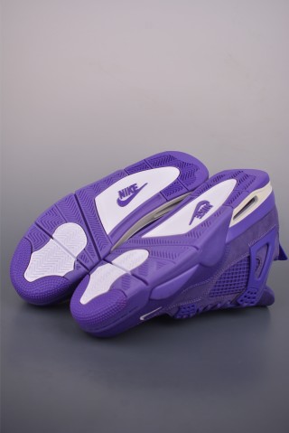 Air Jordan 4 Retro 'White / Purple' view 3