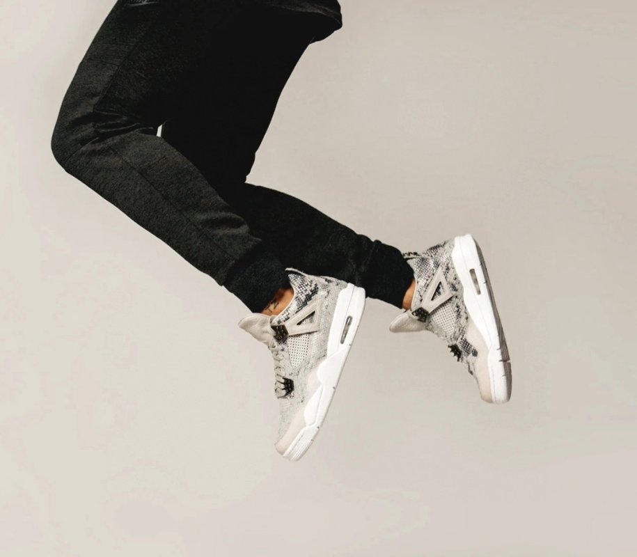 Air Jordan 4 Retro Snakeskin 'Grey / White' view