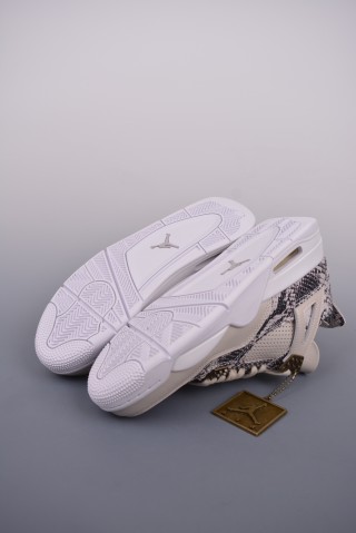 Air Jordan 4 Retro Snakeskin 'Grey / White' view 3