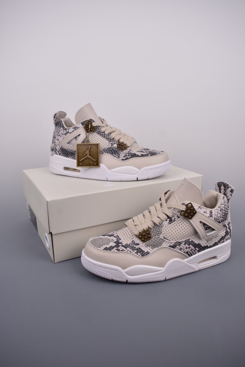 Air Jordan 4 Retro Snakeskin 'Grey / White' view