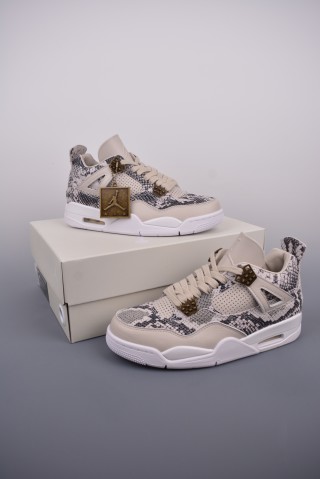 Air Jordan 4 Retro Snakeskin 'Grey / White' view 5