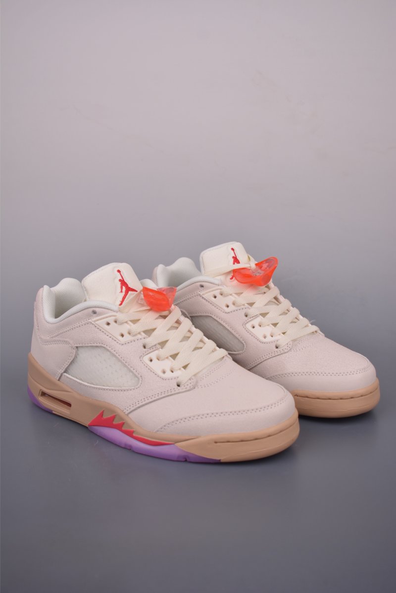 Air Jordan 5 Low 'White / Red / Purple'