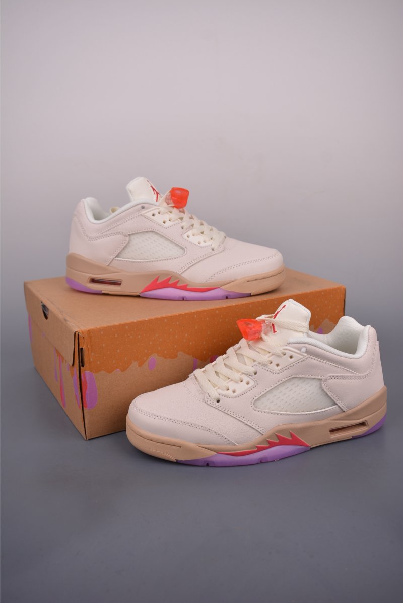 Air Jordan 5 Low 'White / Red / Purple' view