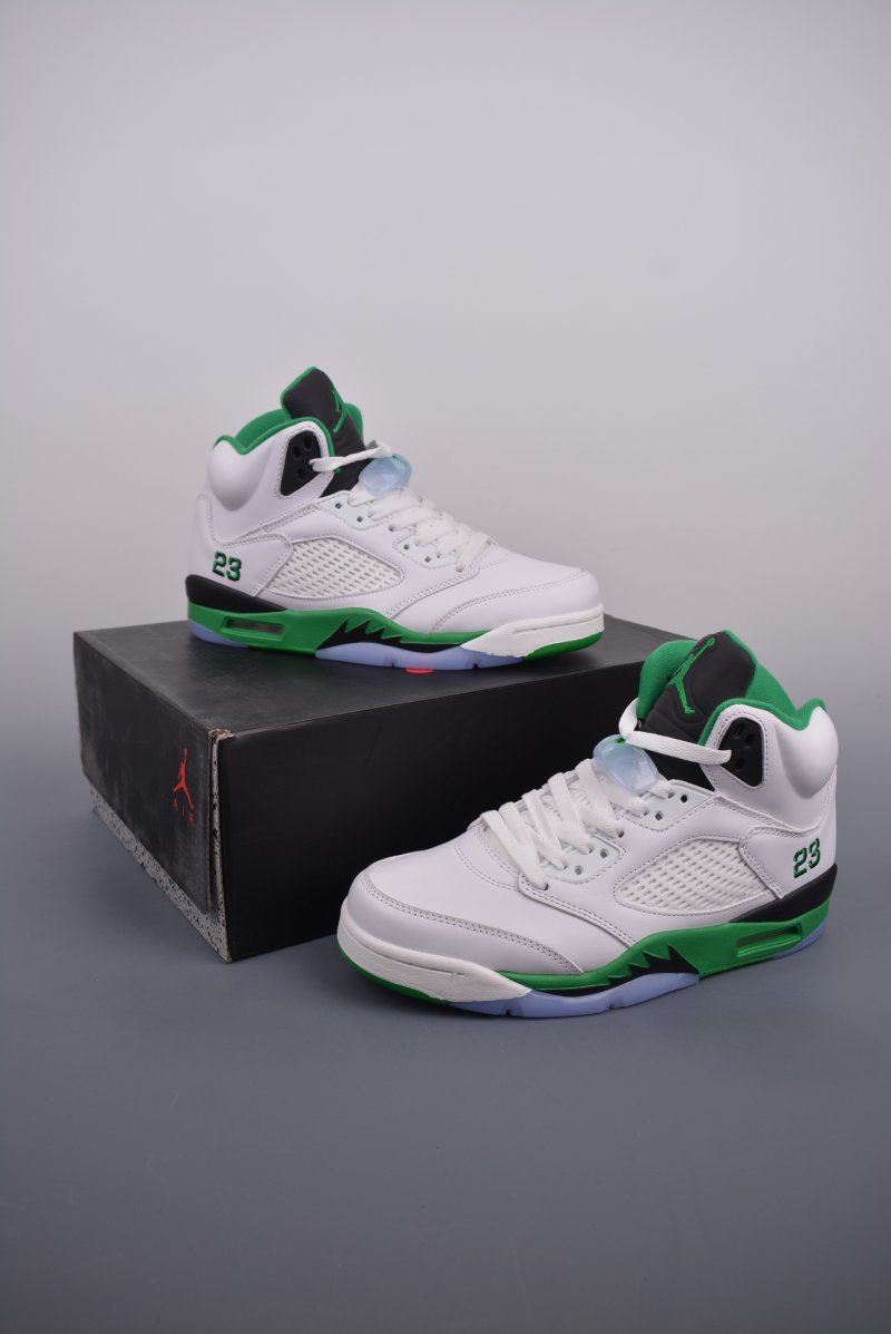 Air Jordan 5 Retro 'White / Green' view