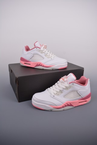 Air Jordan 5 Retro Low 'Crafted For Her White / Pink' view 5