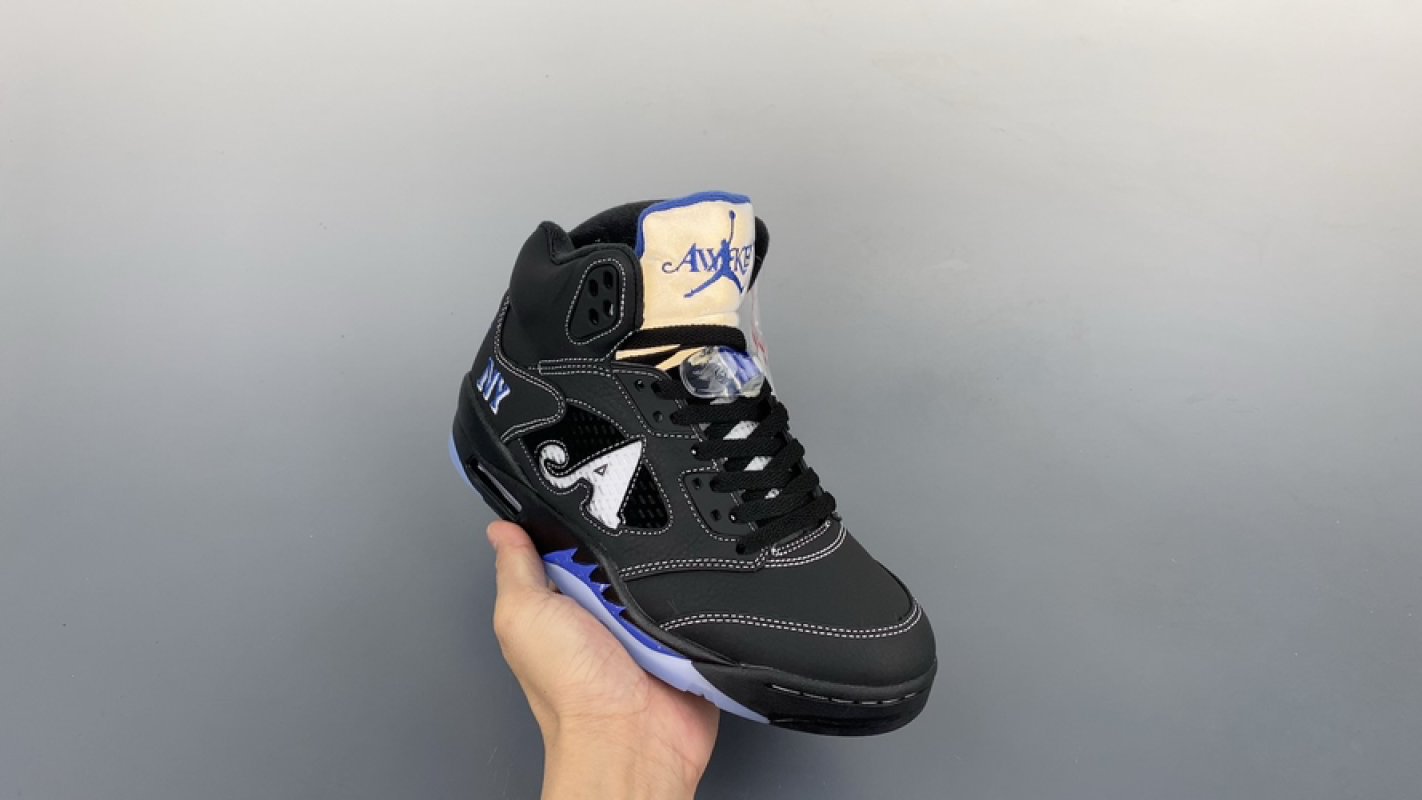 Jordan X Awake NY Air Jordan 5 Retro 'Black / Blue' view
