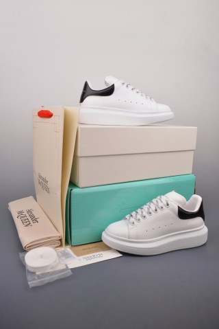Alexander McQueen Platform Sneaker 'White / Blue / Gold' view 5