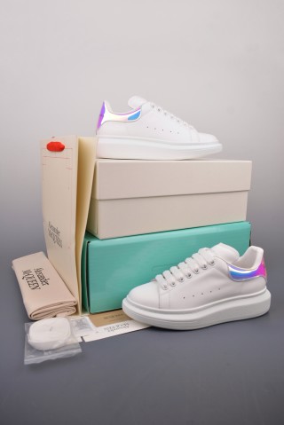 Alexander McQueen Platform Sneaker 'White / Blue / Gold' view 23