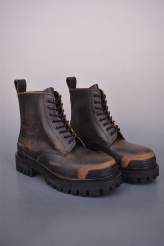 Balenciaga Distressed Martin Boot 'Brown' view 1