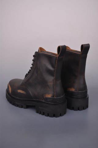 Balenciaga Distressed Martin Boot 'Brown' view 2